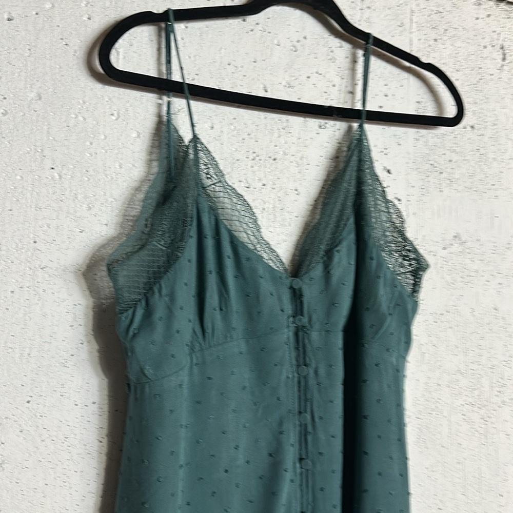 Love Stitch Elegant Teal Slip Midi Dress, Fits M - Picture 14 of 16